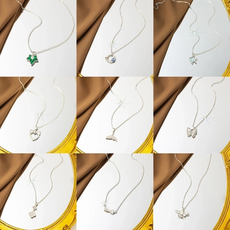 2 Pieces Minimalist Classic Style Geometric Titanium Steel Plating Pendant Necklace