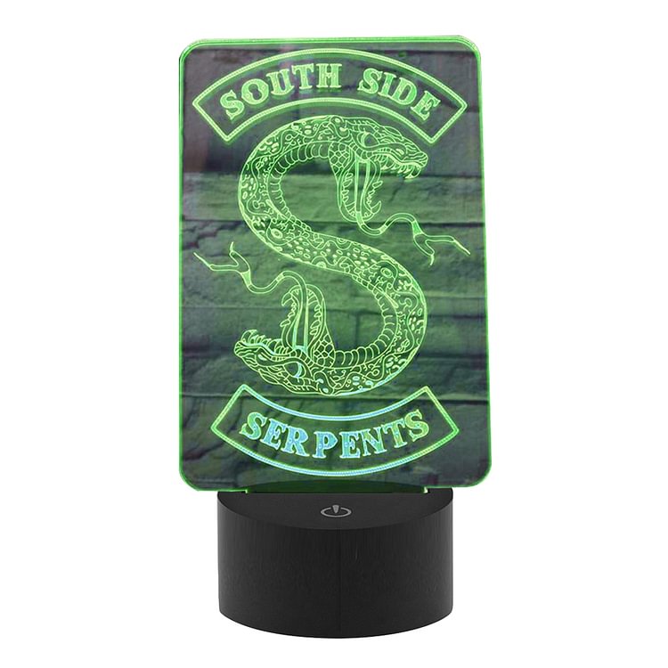 LED Acrylic 3D Snake Emblem Colorful Touch Control Bedside-3D Night Light