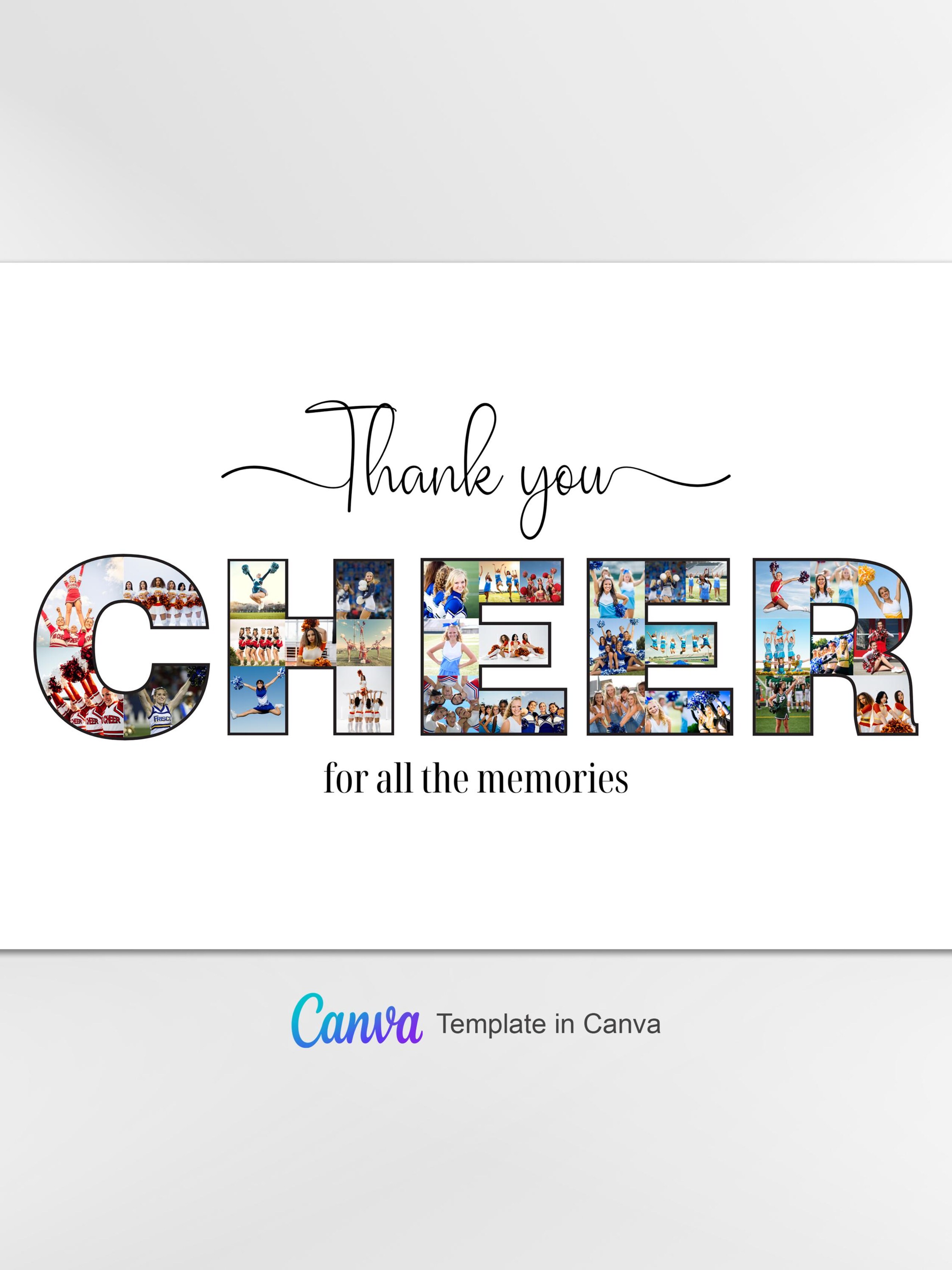 Cheer Photo Collage Template, Cheerleader Photo Collage, Cheer Collage ...