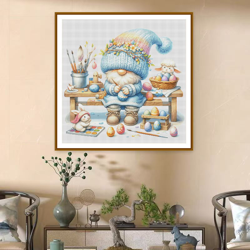 1set DIY Printed Cross Stitch Kit [ZZ5250-egg Dwarfs] Cross Stitch Kit Painting Fairy Cross Stitch
