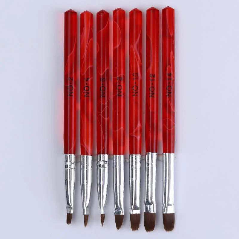 Acrylic UV Gel Nail Brush Kit Pink White Dotting Painting Pen Carving 15Pcs/set Gel Brush Manicure Nail Art Design Tools-Nail Inspo