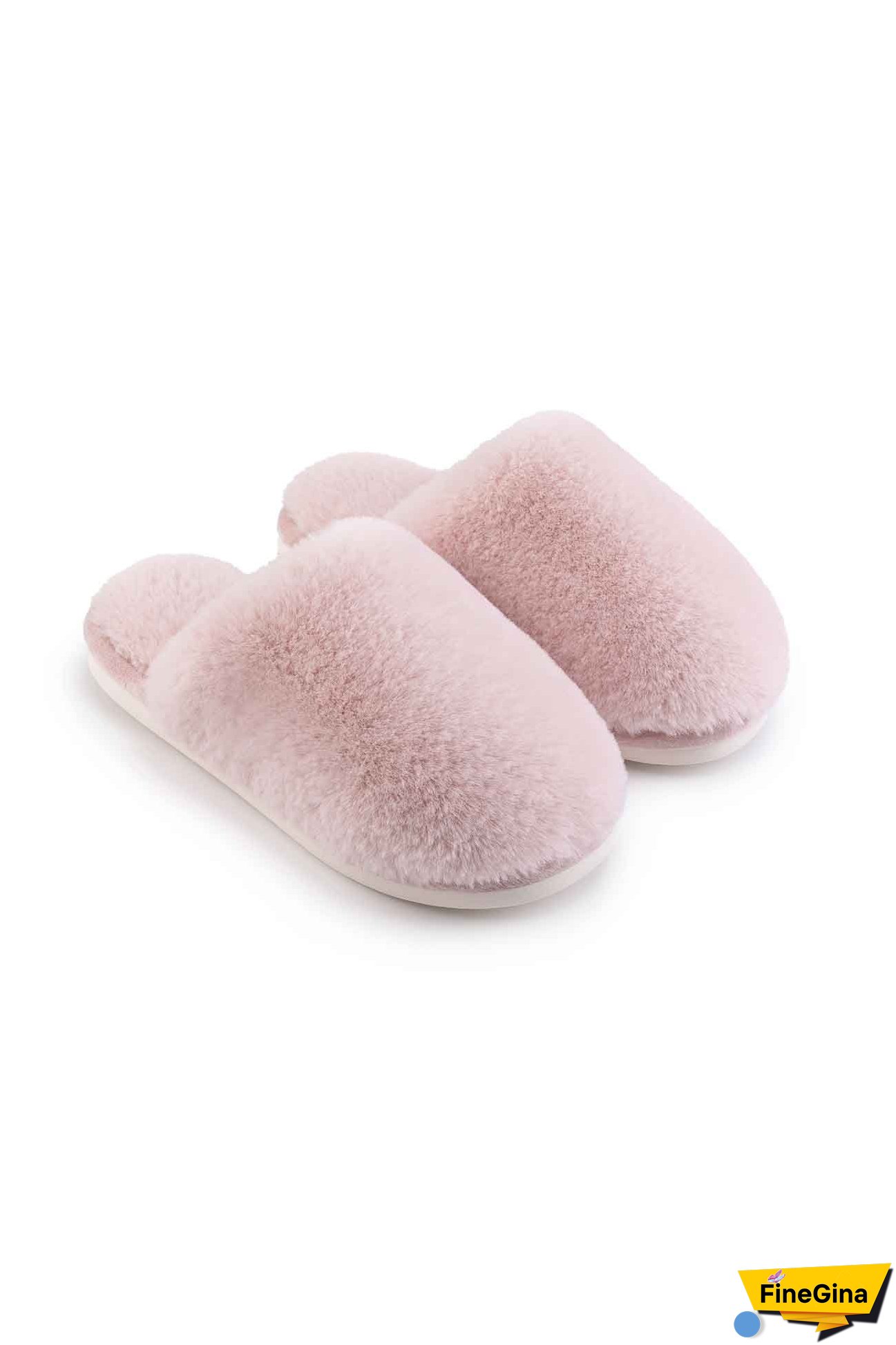 Solid Color House Plush Slippers
