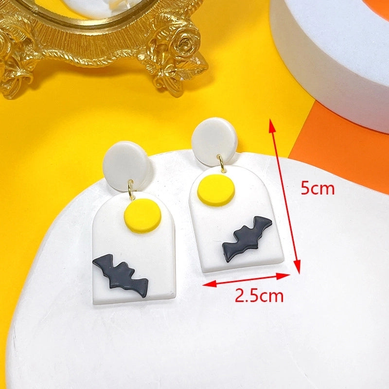 1 Pair Streetwear Halloween Pattern Soft Clay Drop Earrings