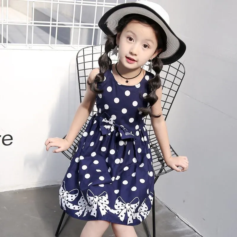 Wedding Party Dress for Girl Flower Polka Dot Elegant Kids Evening Dresses Children Tulle Bridesmaid Dresses Girls Prom Vestidos