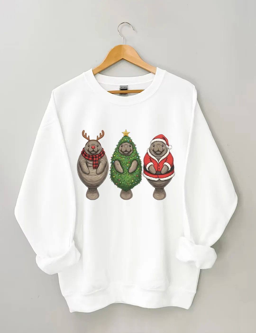 Manatee Christmas Sweatshirt