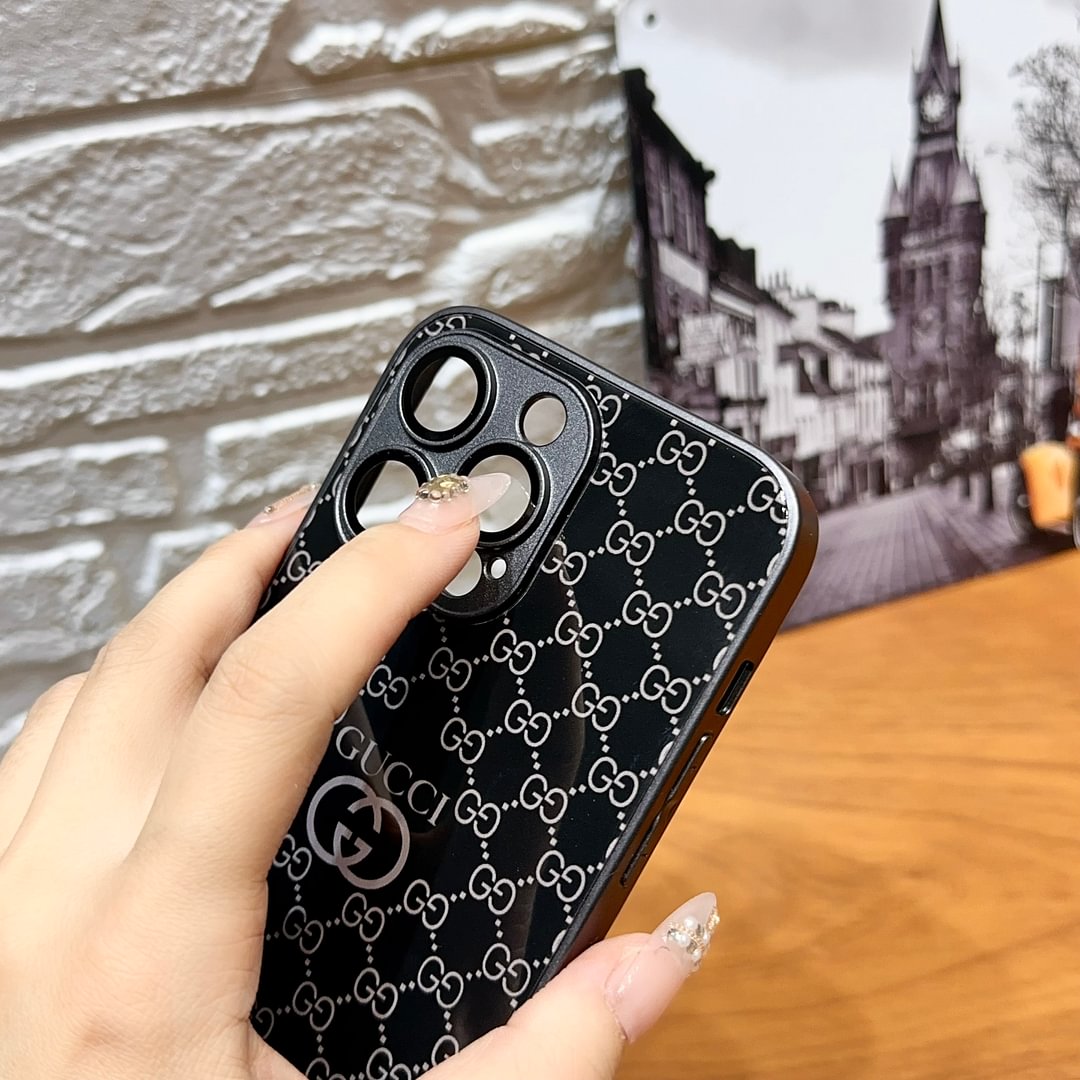 Gucci Monogram Glass Drop Protection Apple iPhone Case