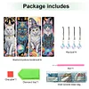 4Pcs Halloween Katze - 5d DIY Handwerk Lesezeichen