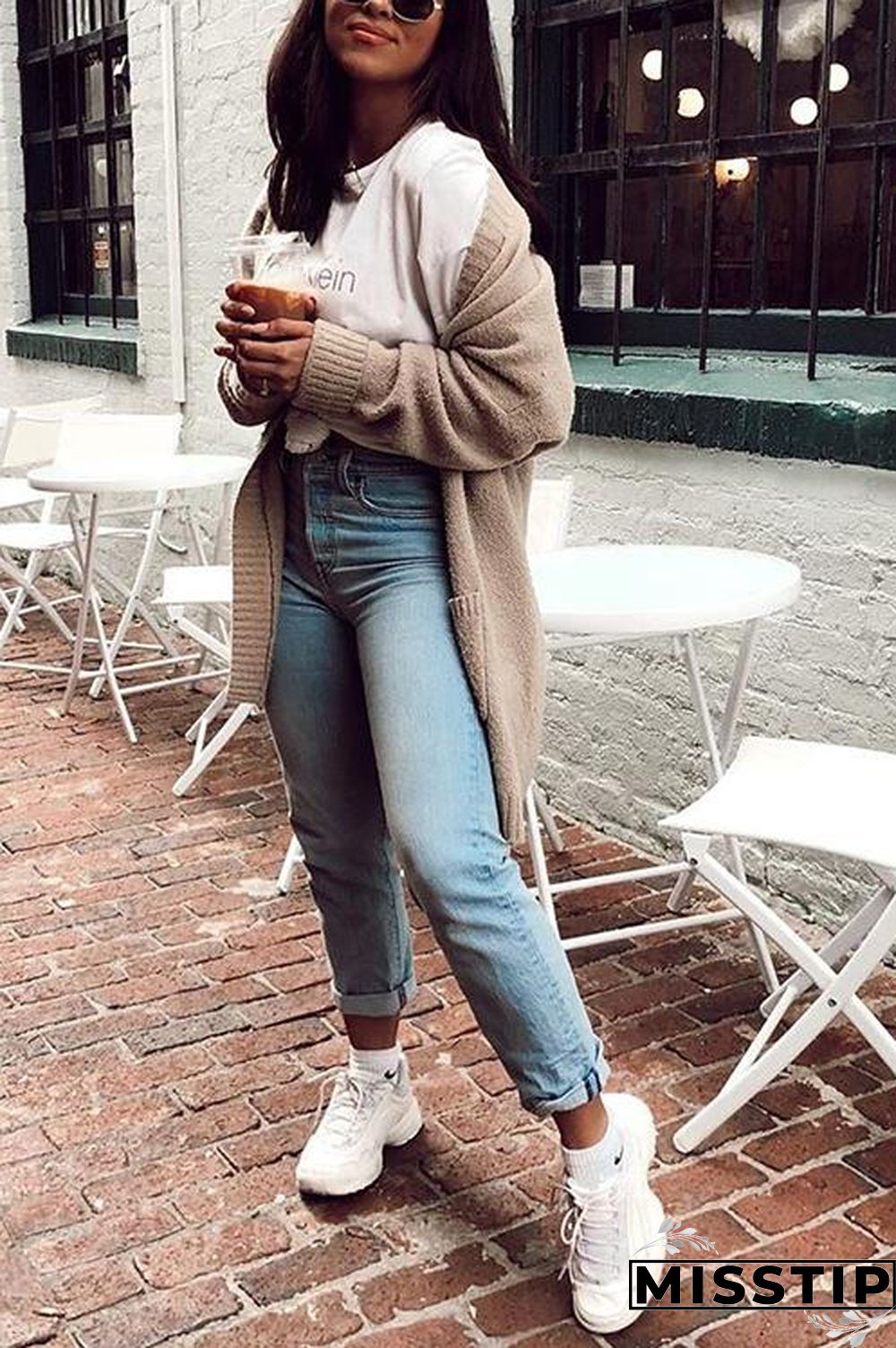 Pocket Knitting Long Coat