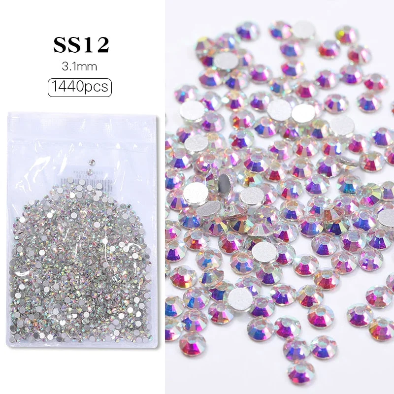 48pcs Mixed Size Aurora Little Bear Nail Art Accessories Resin Kawaii Bear Stereo FlatBack 3D Fashion Fingernail DIY Decoration-Nail Inspo