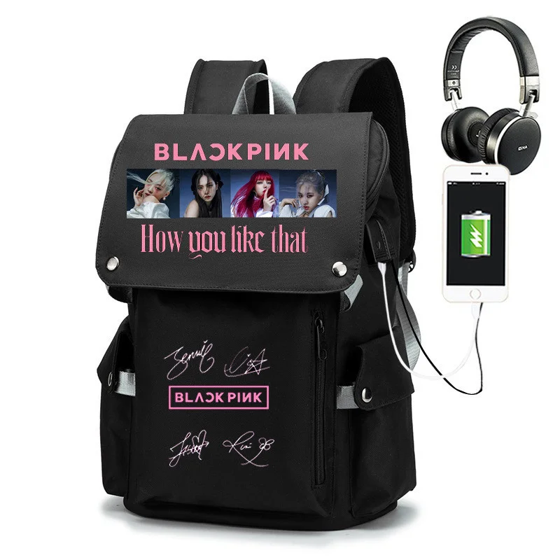 HeartInk BlackPink KPOP Fan Art Bagpack HEARTINKBPBAG01 Laptop Bag -  HeartInk : Flipkart.com