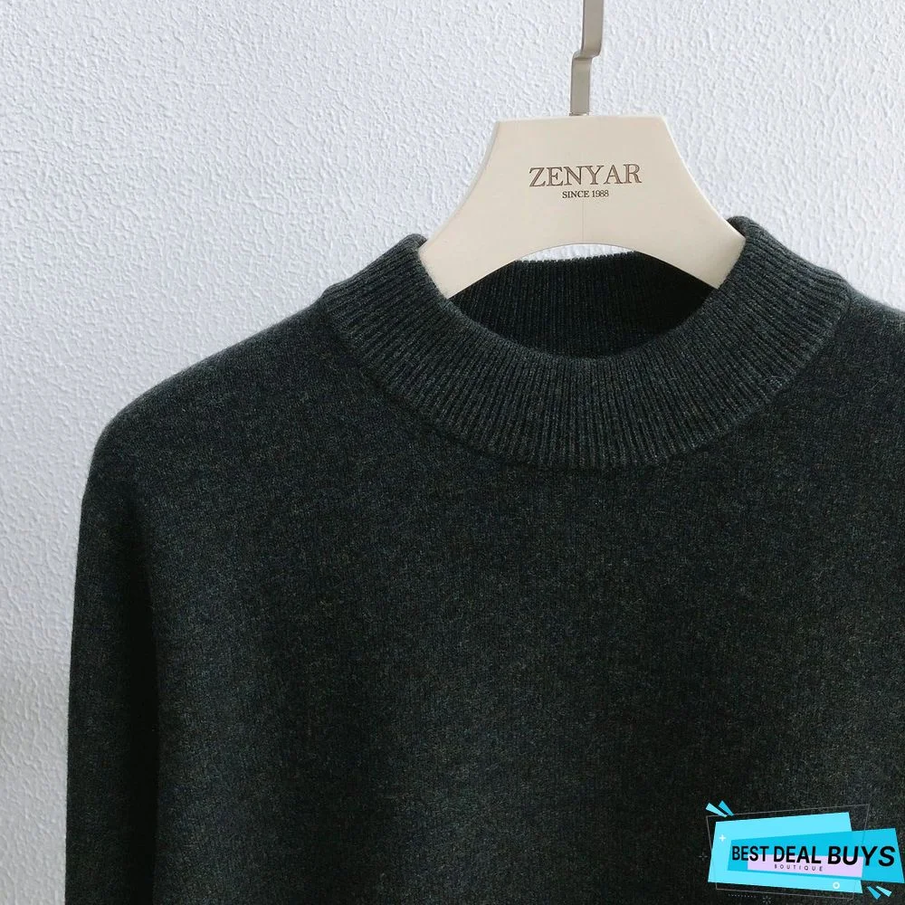 Warm Semi-Turtleneck Loose Men's Sweater Men