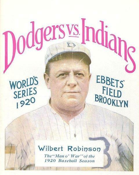 CLEVELAND INDIANS vs DODGERS 1920 World Series Program Cover 8 x 10 Photo Poster painting