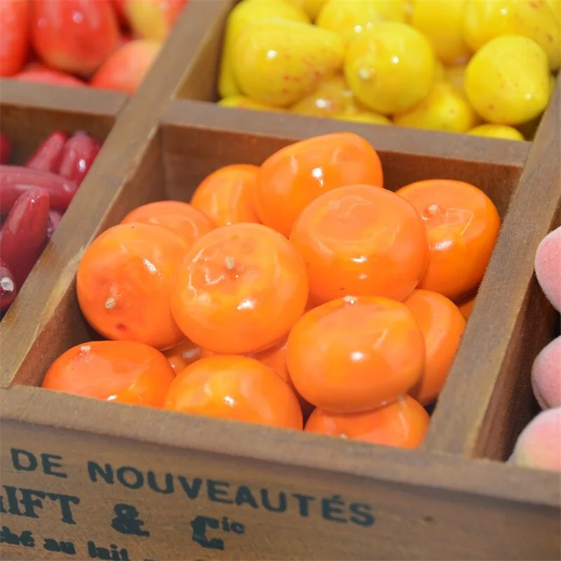 30pcs 2CM Mini Apple Artificial Fruits Vegetables For Wedding Home Decoration DIY Simulation Chrismas Gift Fake Fruit Craft