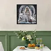 Snow Queen and Tiger Partial Drill Diamond Painting Kit 30x30cm Special Shaped Diamonds DIY Craft for Adults Beginners Home Decor