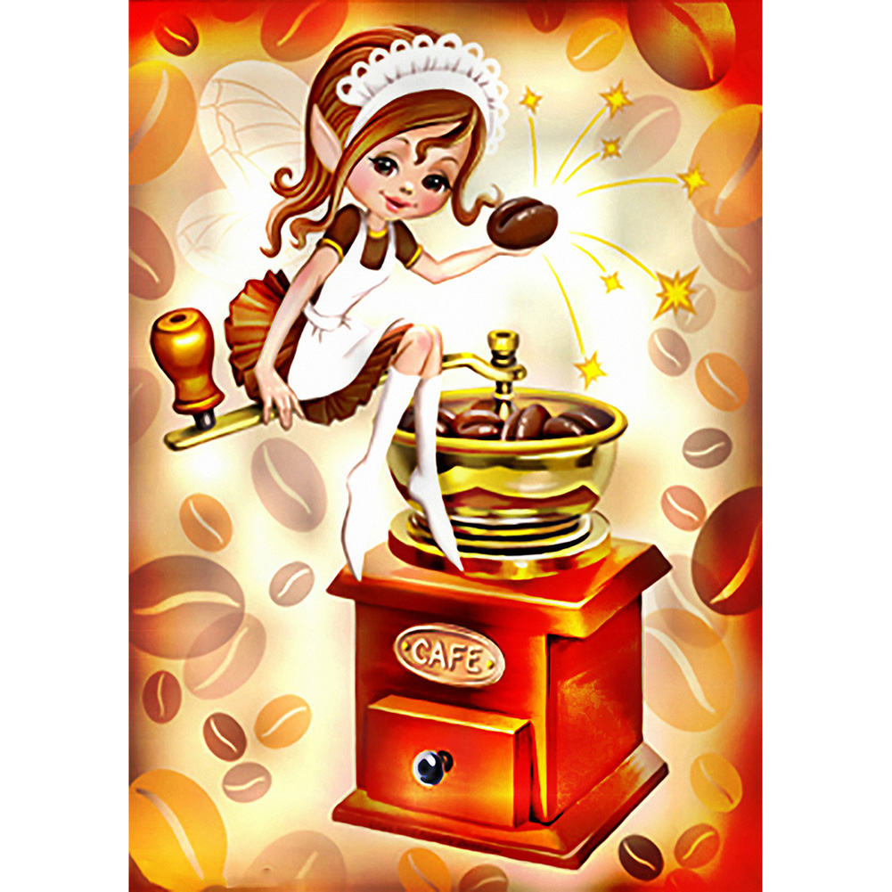 Cook Girl 30x40cm(canvas) full round drill diamond painting