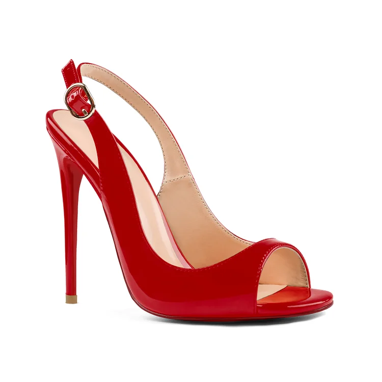 120mm Women's Stiletto High Heels Open Toe Sandals Red Bottom So