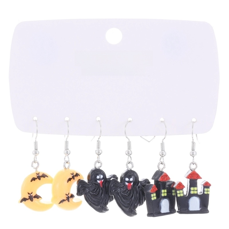 1 Set Halloween Minimalist Classic Style Pumpkin Enamel Resin Drop Earrings