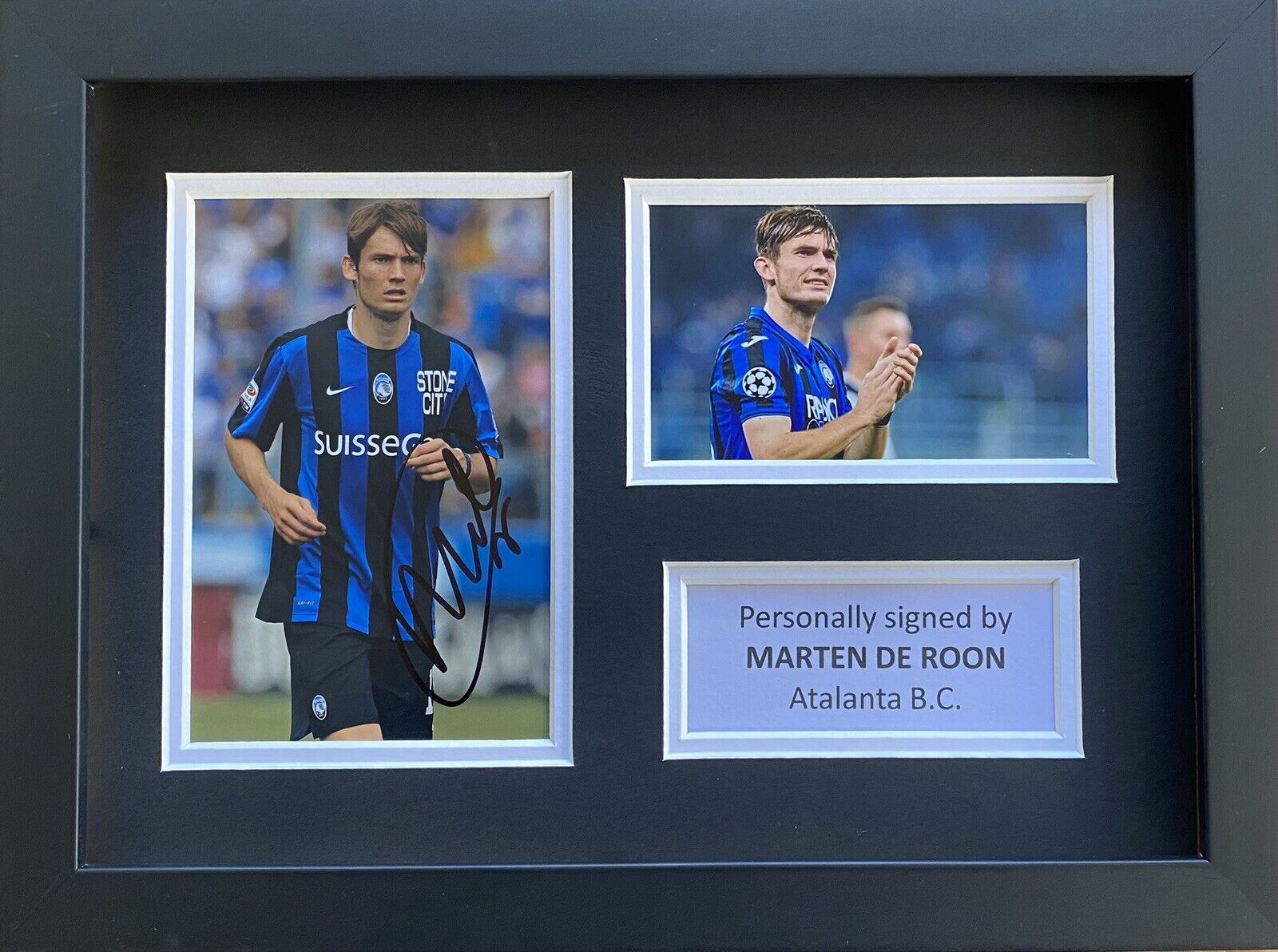 Marten De Roon Hand Signed Atalanta B.C. Photo Poster painting In A4 Frame Display