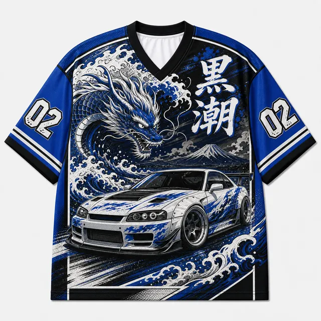 Techwear JDM Racing E02 SINGLE V1 Short Sleeve Jersey