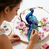 Blossom Peacock DIY Full 14CT 2 Strands Stamped Cross Stitch Kit 30x30cm