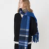 Colorful Plaid Autumn Winter Tassels Shawl Scarf