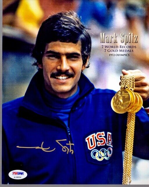 Mark Spitz Signed Olympic Swimming 8x10 Photo Poster painting 11x OLYMPIC MEDALIST - PSA/DNA