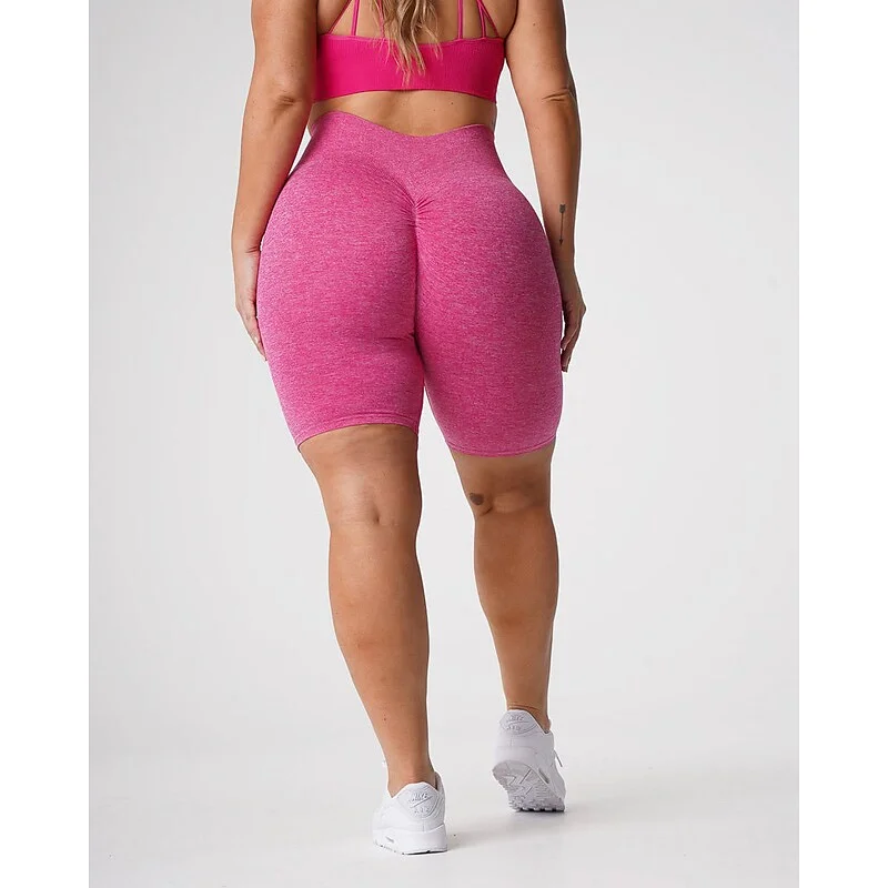 Women‘s Workout Shorts Biker Shorts 4" Ruched Butt Mesh Patchwork Seamless Tummy Control Butt Lift High Waist Yoga Fitness Gym Workout Shorts | IFYHOME