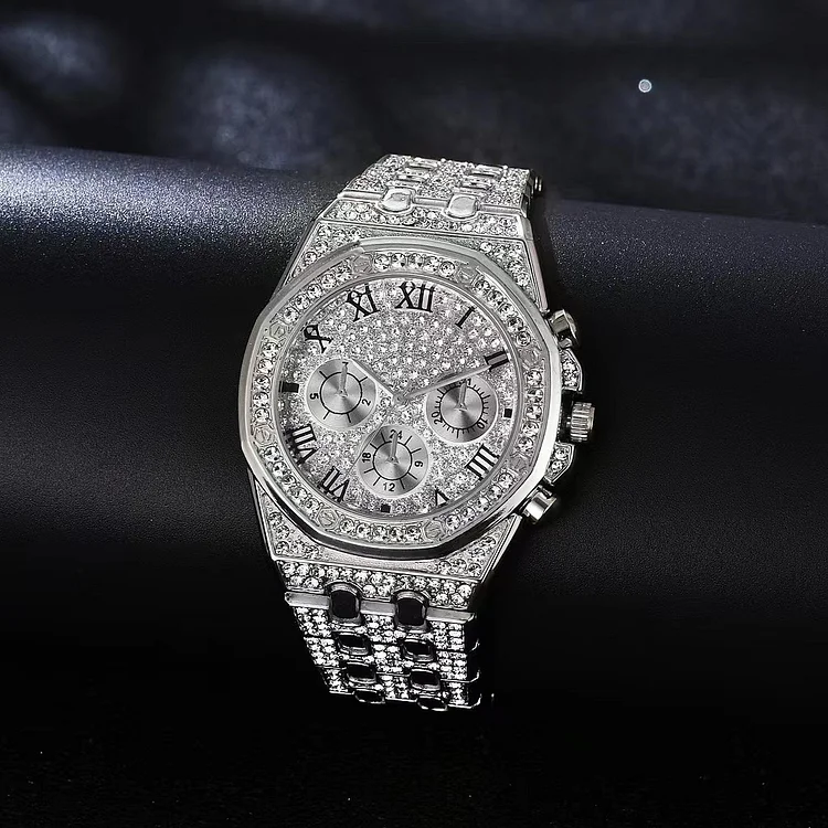 Iced Out Luxury Chronograph Men Watch-VESSFUL