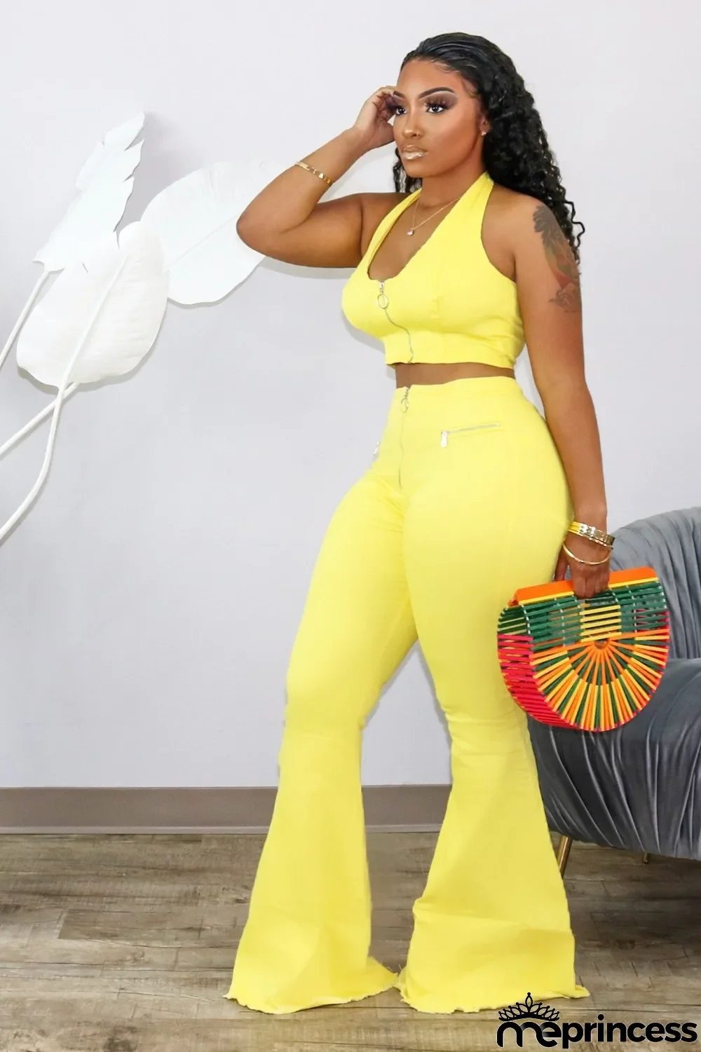 Two-Piece Casual New Vest Flared Pants