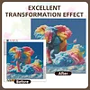 Diamond Painting -DIY Round Drill Rainbow Elephant(40x40cm)