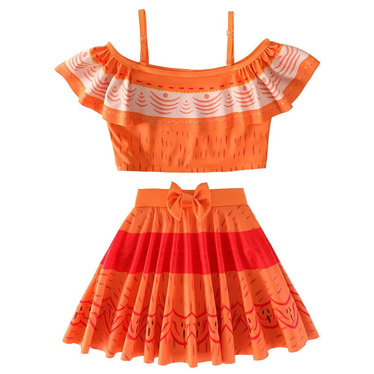 Encanto Mirabel Two Piece Bathing Suit for girls Off Shoulder with Spaghetti Straps-elleschic