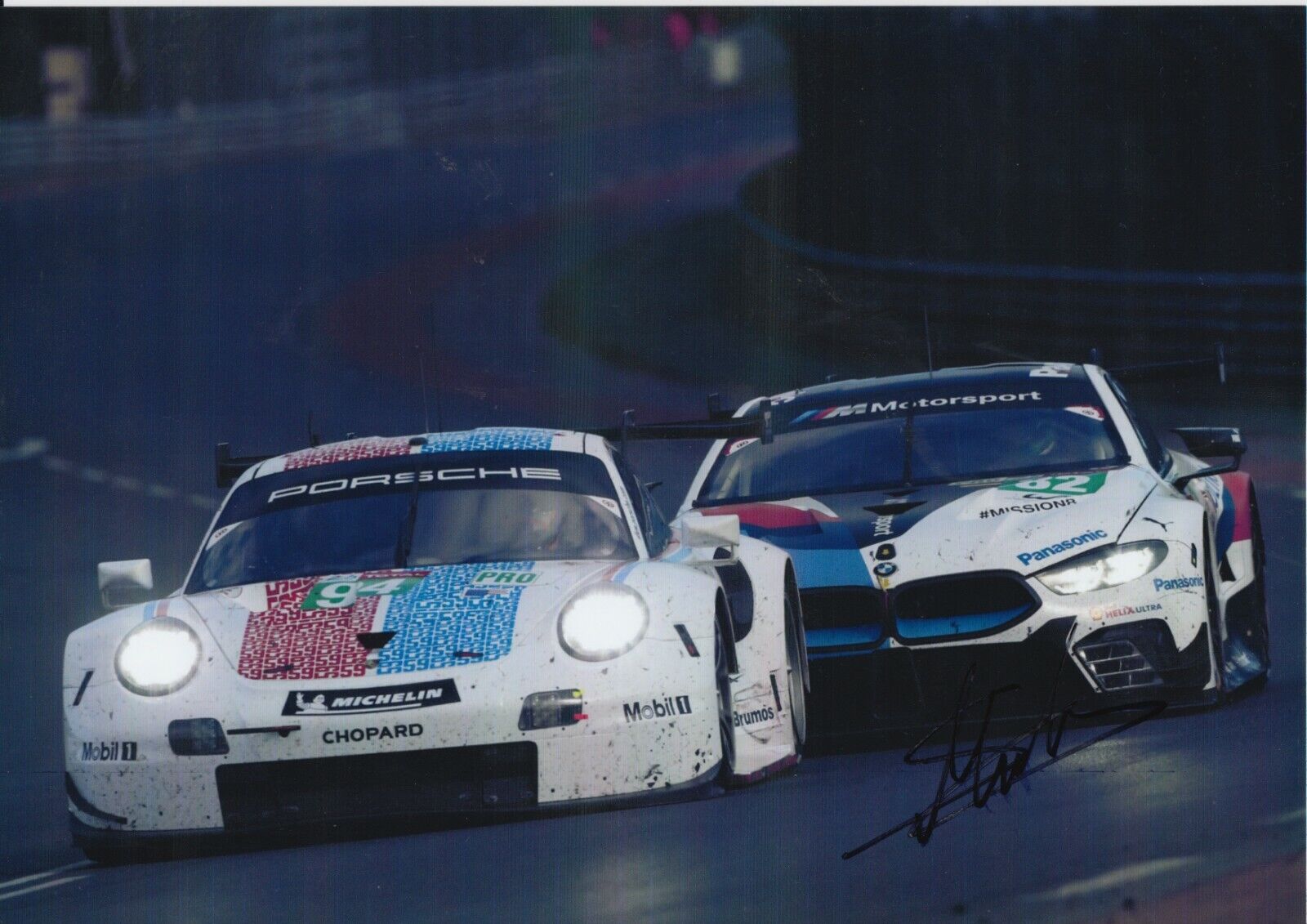 Sven Muller Hand Signed Porsche 12x8 Photo Poster painting 2019 Le Mans.