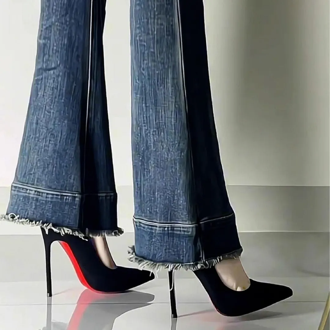 Breakj Breakj Standing Not Tired Black High-Heeled Women's Fine Heel Sexy Night Scene 2025 New Temperament Professional Work Shoes Single Shoes Women