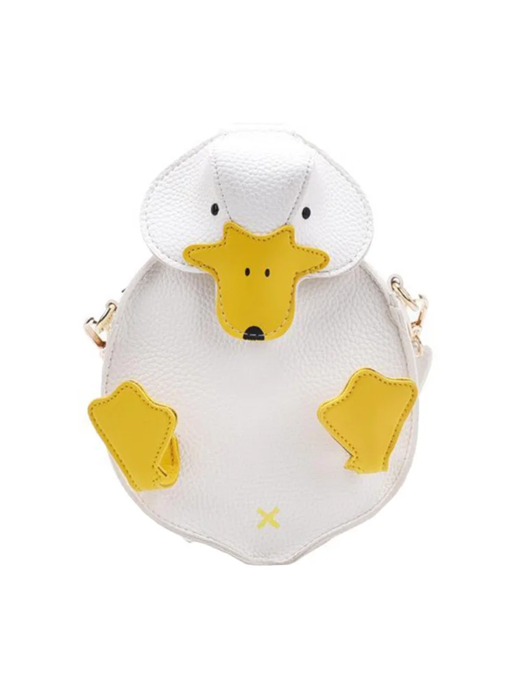 Women Duck Shape Patchwork PU Messenger Bag Casual Cartoon Small Handbags