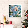 Ambiance De No&euml;l Bonhomme De Neige-Sp&eacute;cial Forme Diamant Peinture-30*30CM