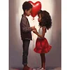 Diamond Painting -5D Full Square Drill Valentines Day Couple(35x45cm)