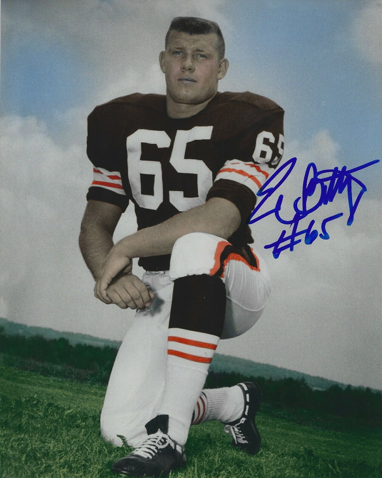 Signed 8x10 ED BETTRIDGE CLEVELAND BROWNS Autographed Photo Poster painting - w/COA