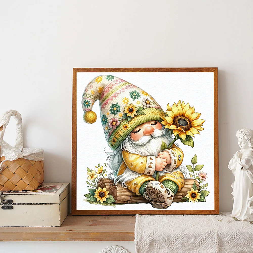 Diamond Painting - Full Round Drill - Easter Gnome(Canvas|30*30cm)
