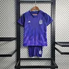 2022 Argentina Away Football Shirt Kids Size 1:1 Thai Quality