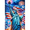 Independence Day Full DIY 5D Round Drill Diamond Painting Kit Large Size 40x60cm Diamond Dots Paintings Picture Arts Craft for Adults/Beginners Home Decor