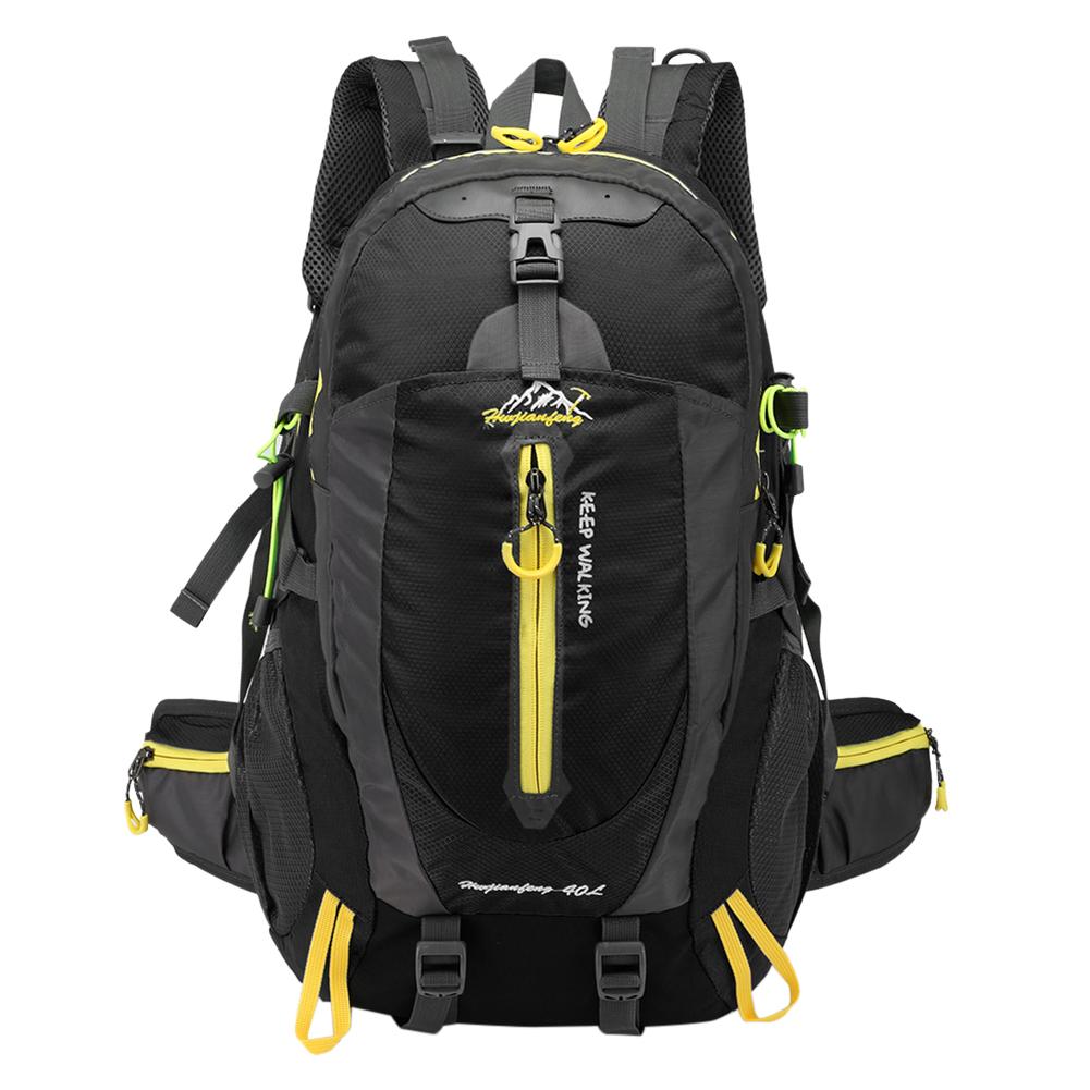 

40L Waterproof Mountaineering Backpack Outdoor Camping Bag (Black+yellow), 501 Original