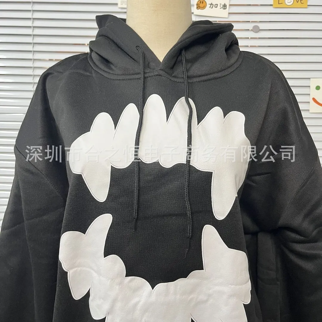 Churchf Churchf 2023 New Fashion Print Casual Loose Hooded Long-Sleeved Hoodie Woman