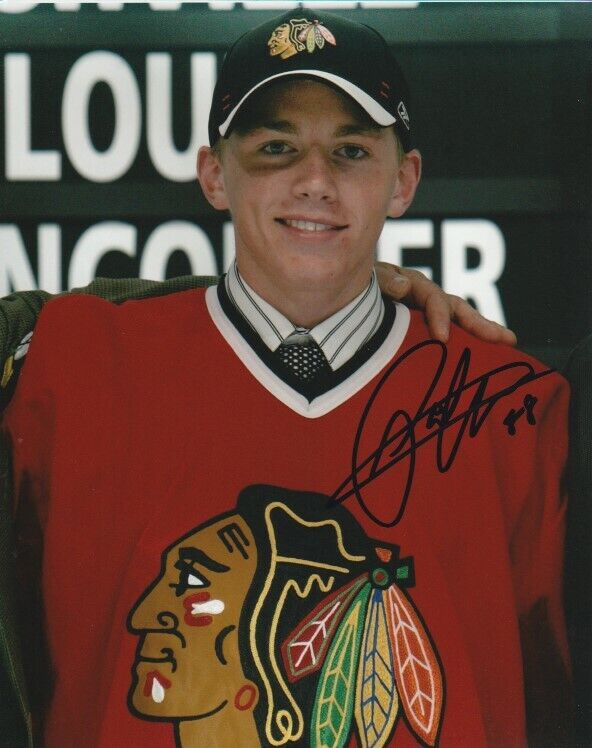 PATRICK KANE SIGNED CHICAGO BLACKHAWKS 2007 NHL DRAFT DAY 8x10 Photo Poster painting! PROOF!