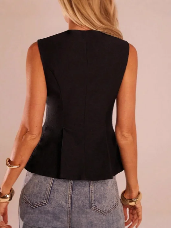 Nigikala Nigikala Temperament Blouse Casual Sleeveless Vest