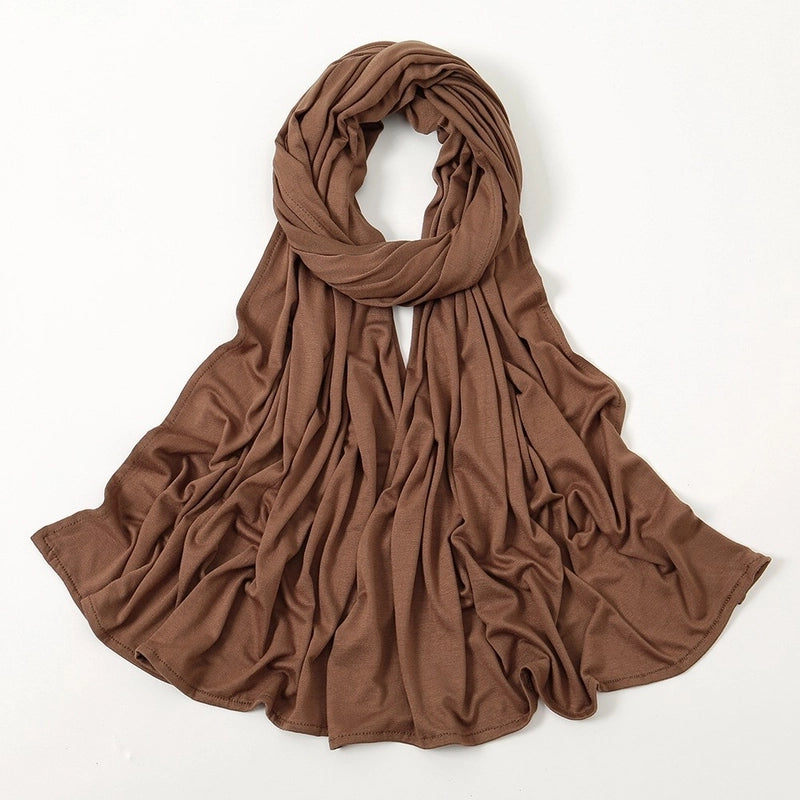 Hot New Solid Color Mercerized Cotton Jersey Scarf Soft Scarf Spot