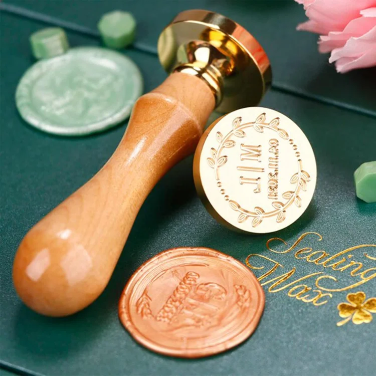 Custom Sealing Wax Seal Stamp with Your Logo Design, Wedding Invitations Envelopes Gift Card Gift Wrap Decoration