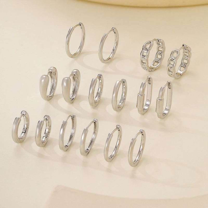 1 Pair Elegant Minimalist Round Copper 14K Gold Plated 18K Gold Plated White Gold Plated Hoop Earrings3