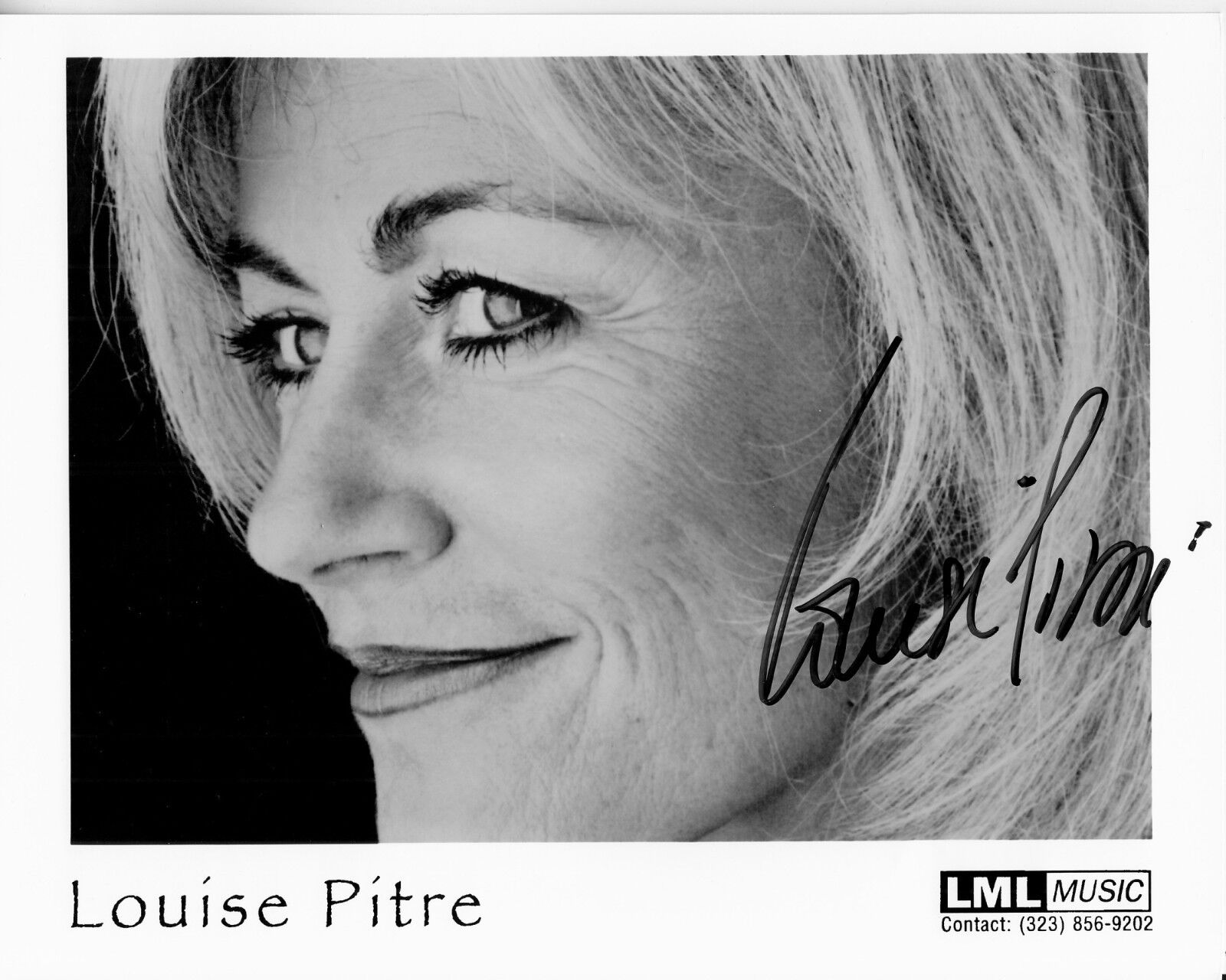 LOUISE PITRE hand-signed STUNNING ORIG '98 CLOSEUP 8x10 portrait w/ UACC RD COA