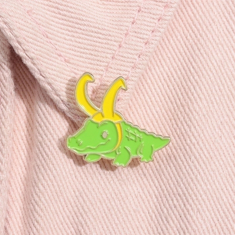 Cartoon Style Snake Shark Alloy Stoving Varnish Plating Unisex Brooches