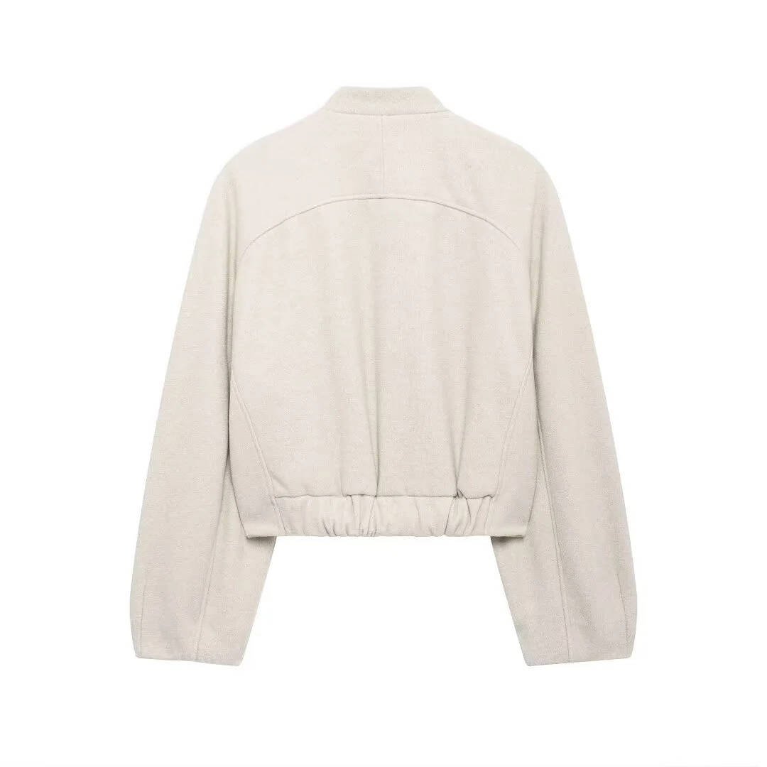 Nigikala Nigikala 2025 Fashion Puplage Short Pilot Jacket Women's D6155863